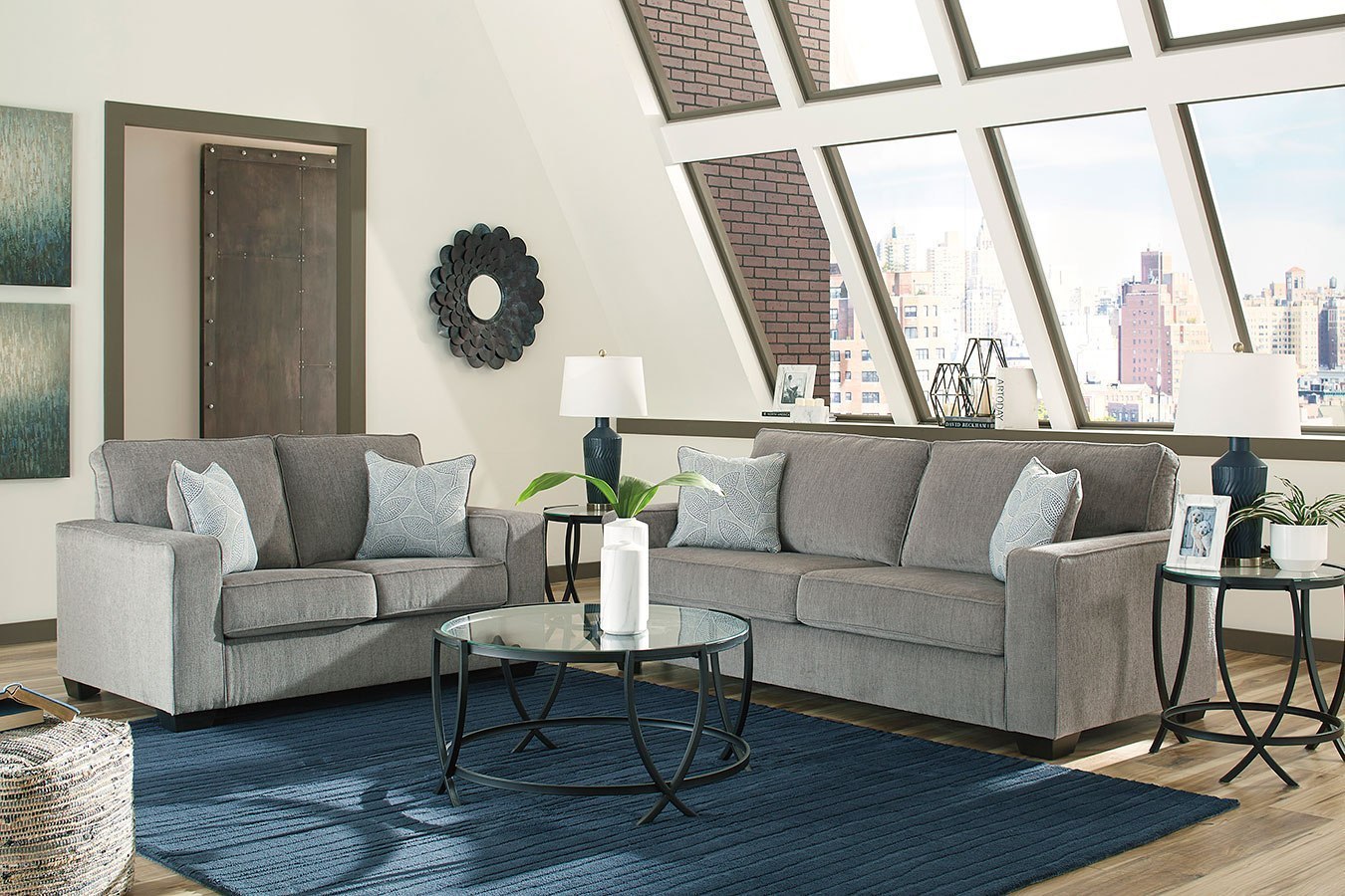 Altari L Shaped Sectional, Sofa Set, and Recliner