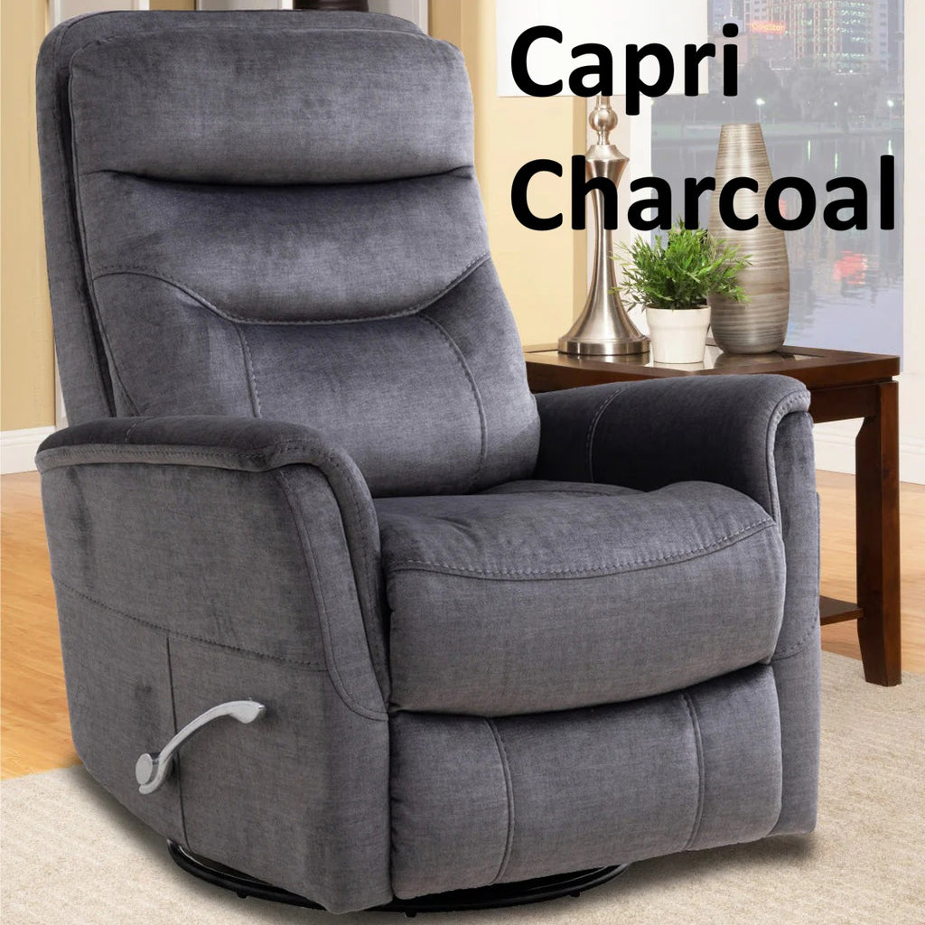 Gemini Fabric Swivel Rocker Recliner (Manual)