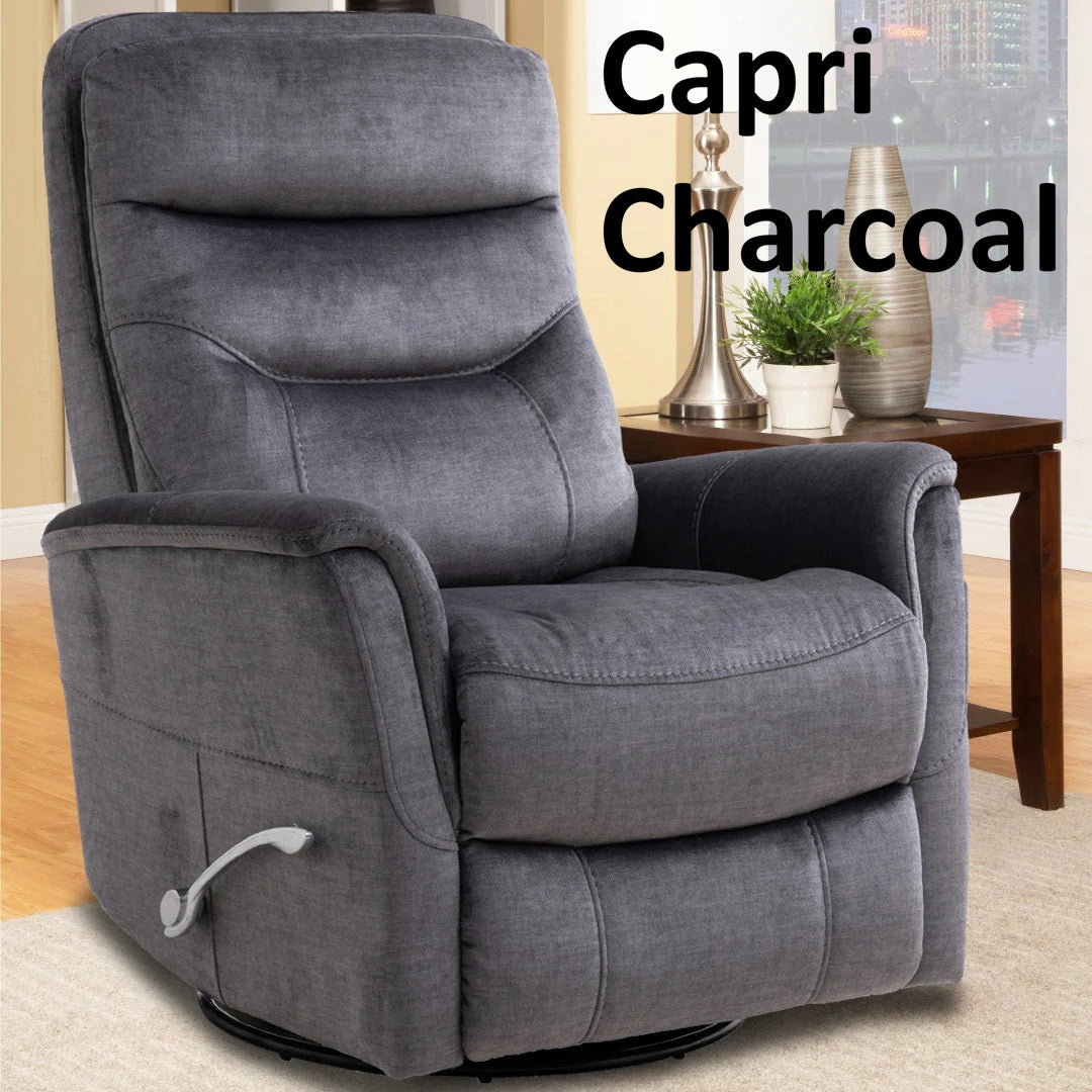 Gemini Fabric Swivel Rocker Recliner (Manual)