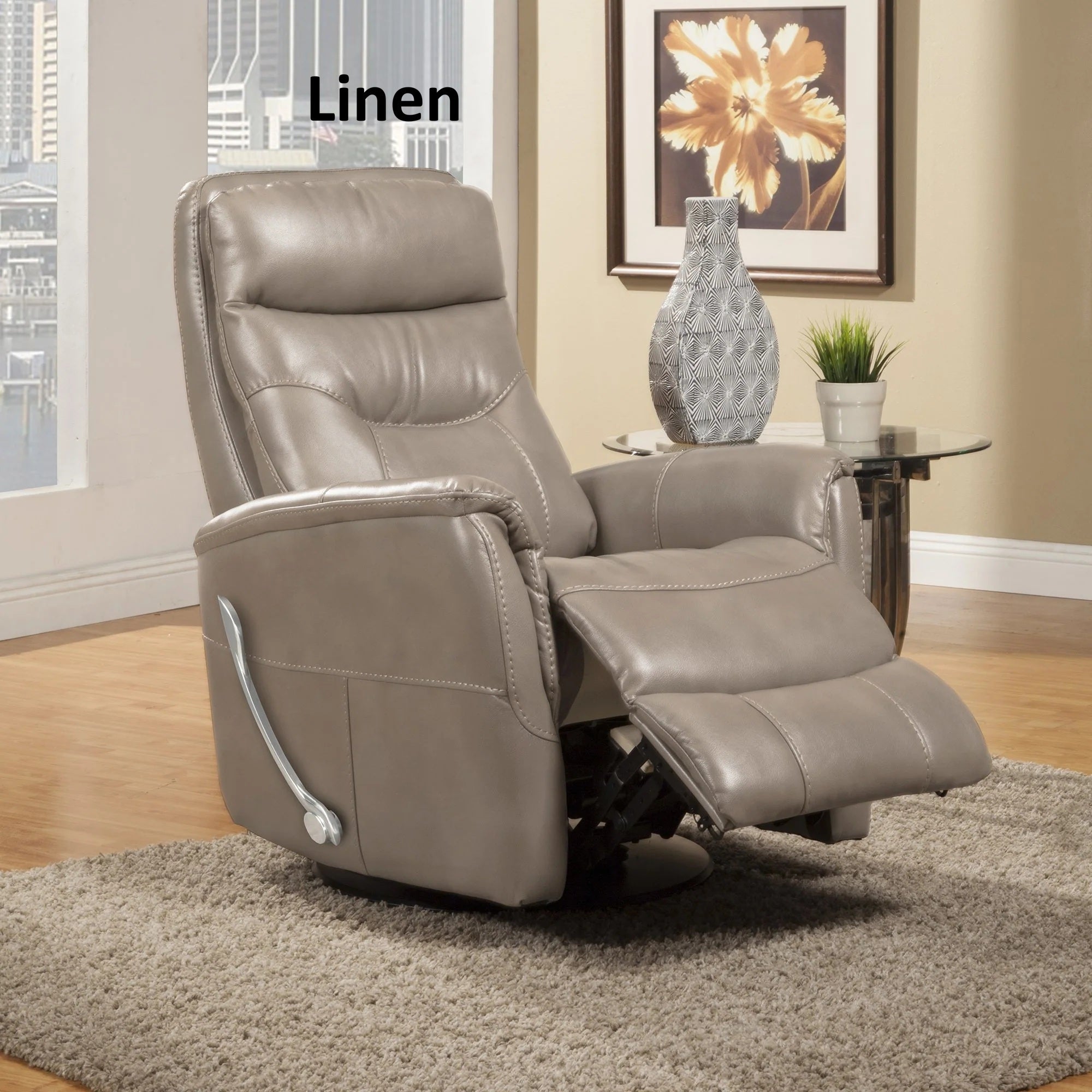 Gemini Faux Leather Swivel Rocker Recliner (Manual)
