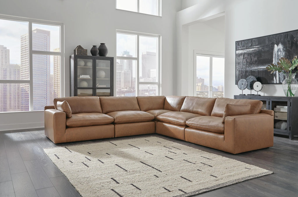 Emilia Leather Sectional and Sofa