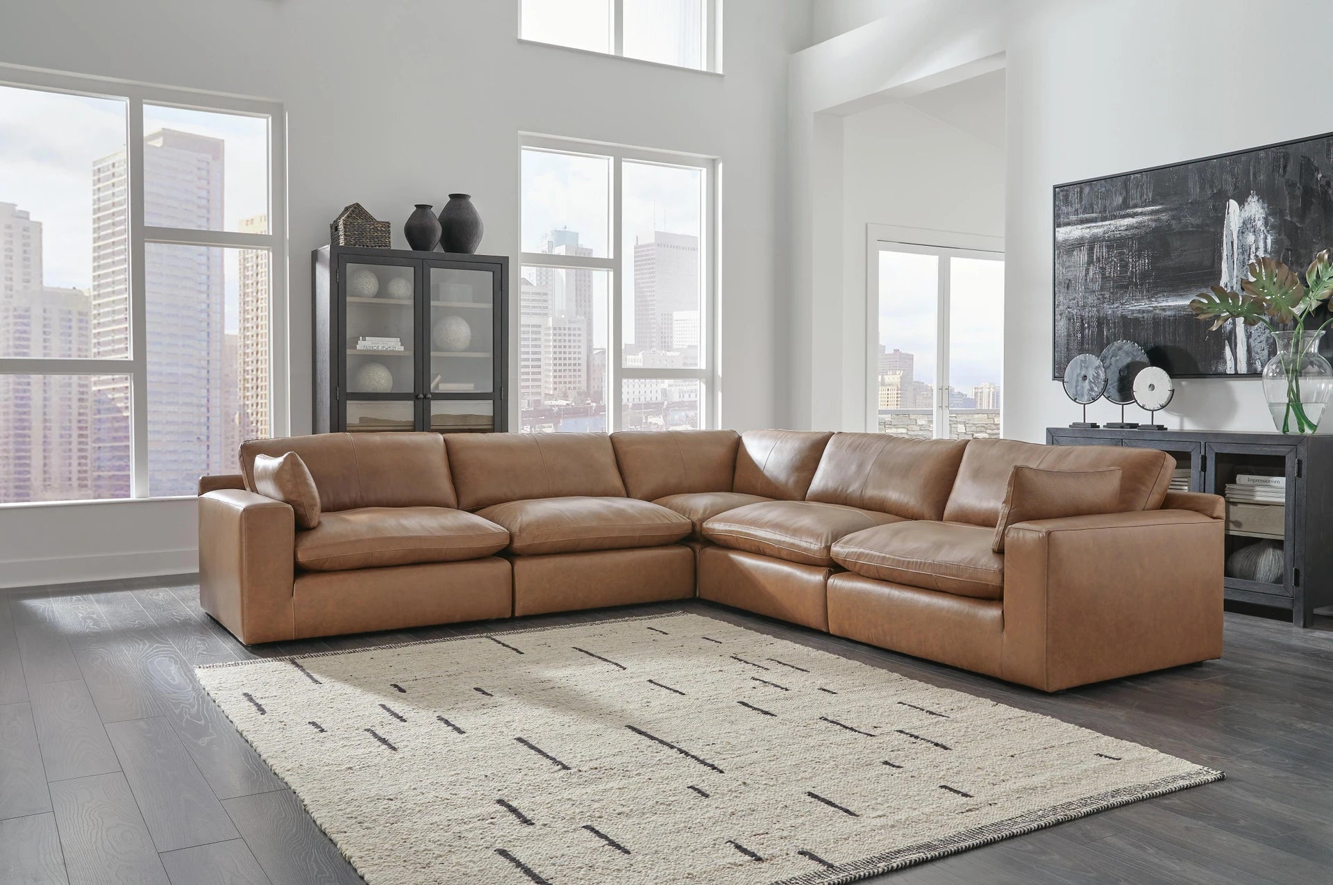 Emilia Leather Sectional and Sofa