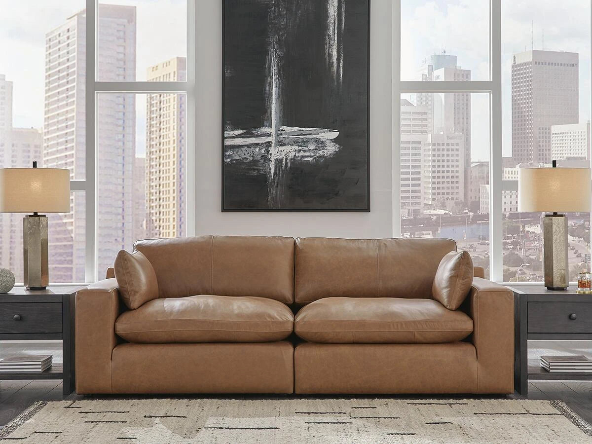 Emilia Leather Sectional and Sofa