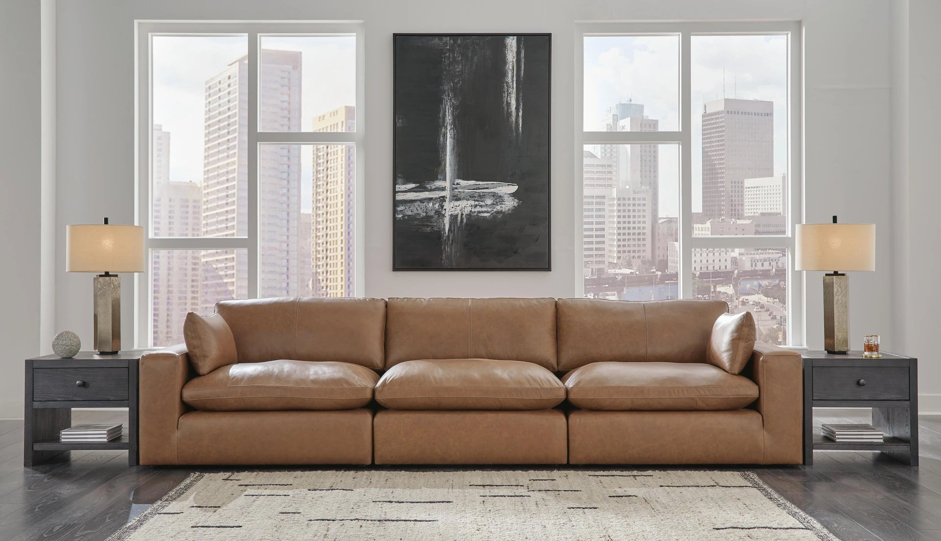 Emilia Leather Sectional and Sofa