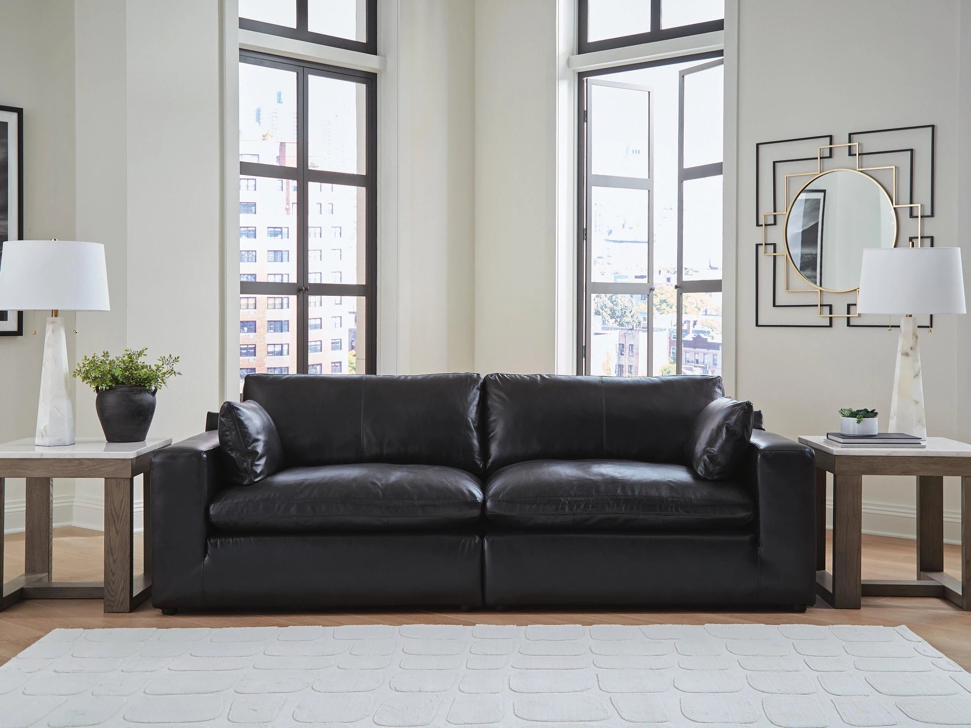 Emilia Leather Sectional and Sofa
