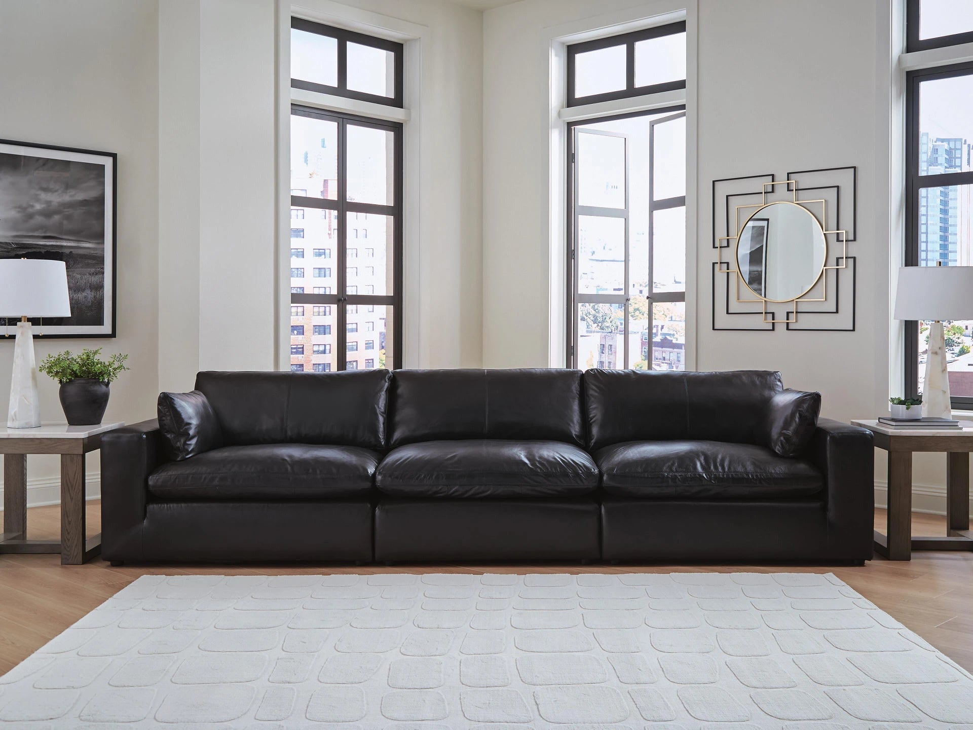 Emilia Leather Sectional and Sofa