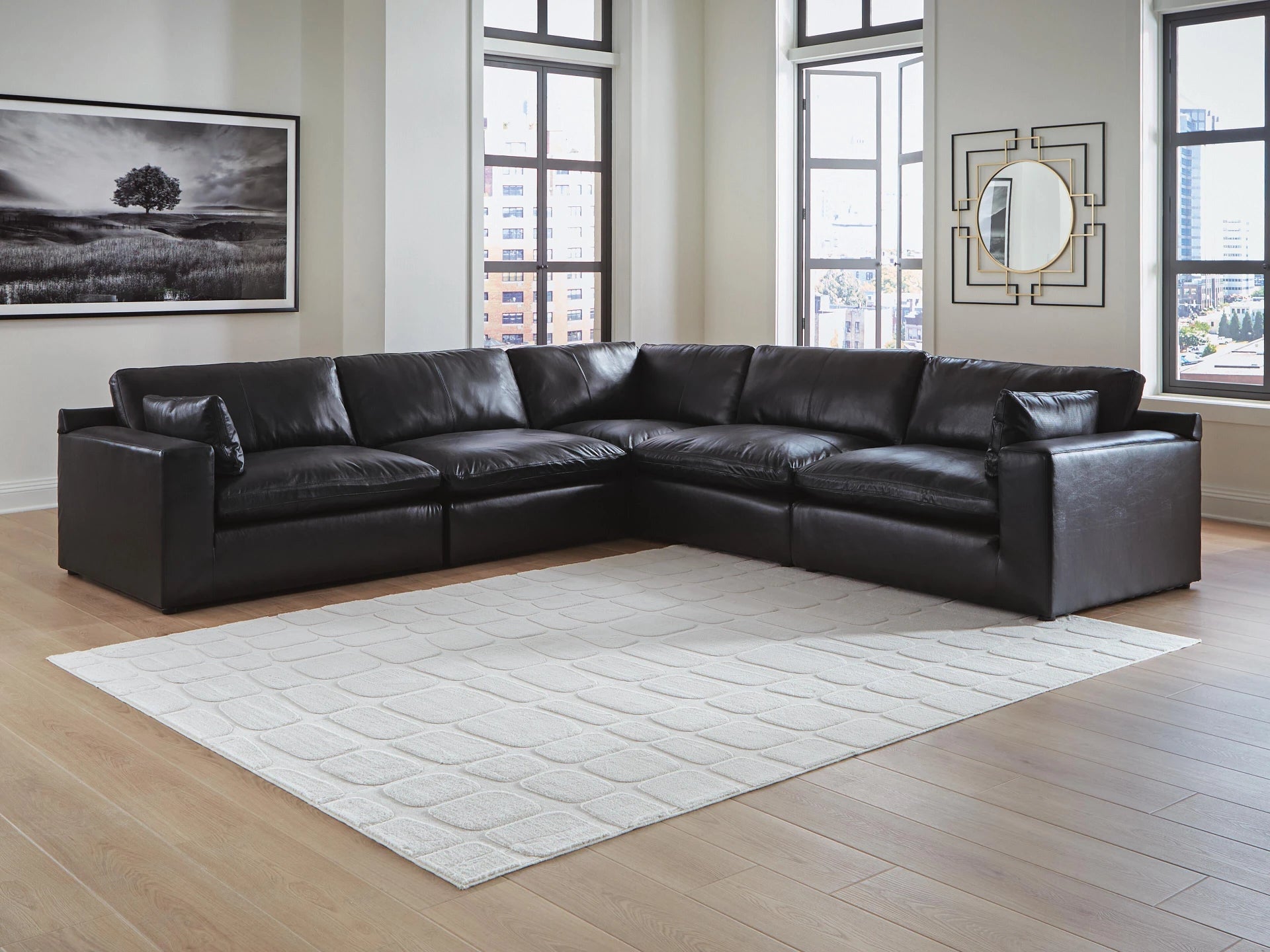 Emilia Leather Sectional and Sofa