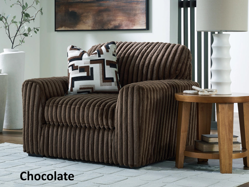Midnight Madness Sofa, Loveseat, Chair, and Ottoman