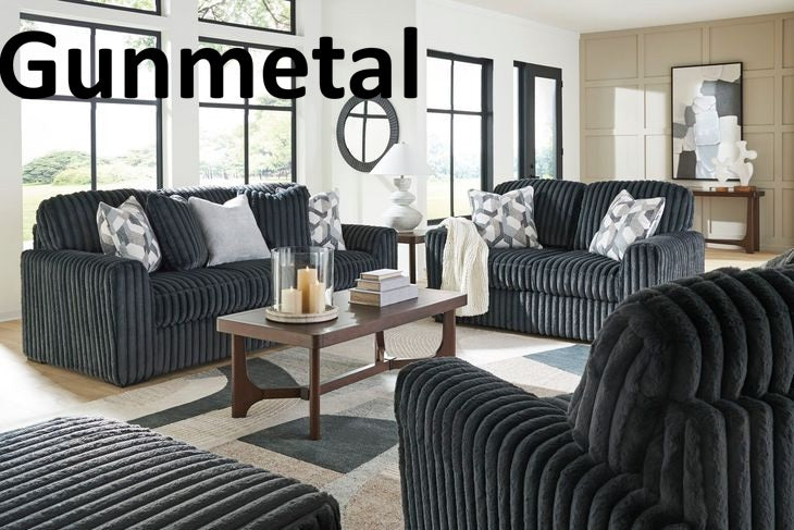 Midnight Madness Sofa, Loveseat, Chair, and Ottoman